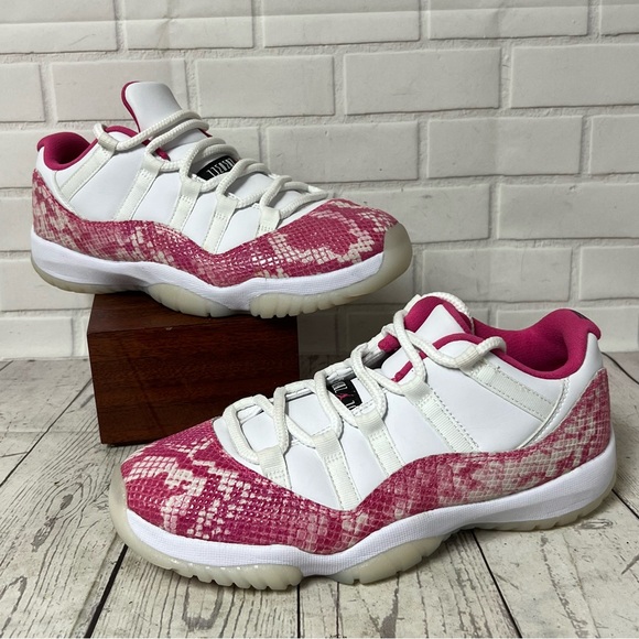 Nike Shoes - Nike Air Jordan 11 Low Retro XI Pink  Snakeskin AH7860-106 Womens Size 8